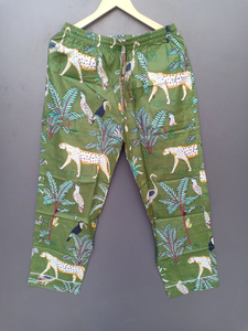 Ensemble pyjama coordonné imprimé animal pour femme, vêtements de détente décontractés d'été, vêtements de nuit doux et respirants 100% coton, chemises de nuit mi-longues - Product Image 3