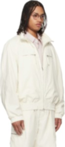 Chaqueta Bomber para Hombre, Cuello Alto, Cierre de Cremallera, Resistente al Viento, Informal, para Otoño, Corte Holgado, Color Sólido, Manga Regular - Product Image 3