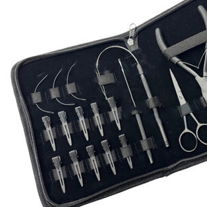 Kit de pose d'extensions capillaires professionnel en acier inoxydable pour installation et retrait de micro-anneaux IMANS - Product Image 3