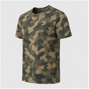 T-shirt à manches courtes pour homme en coton vert cèdre imprimé camouflage à motif brisé MTS-CAMO-0041 - Product Image 2