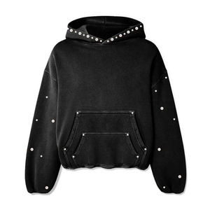 Sweat-shirt à capuche personnalisé pour homme avec strass 2026 – Vente en gros, mode, couleur, logo et étiquettes personnalisables - Product Image 4