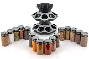 360 Degree Revolving PP Plastic Portable Durable <b>Kitchen</b> <b>Spice</b> <b>Rack</b> Condiment Set - Product Image 5