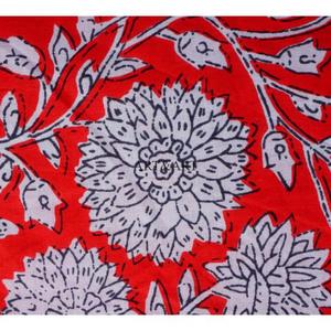 Indian Handmade Hand Block Printed Soft Light Weight Cotton Fabric for Dresses Tops Bags High Quality Four Seasons Use - Product Image 4