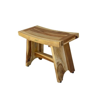 Banco de ducha de madera de teca hecho en Indonesia, muebles de madera maciza - Product Image 1