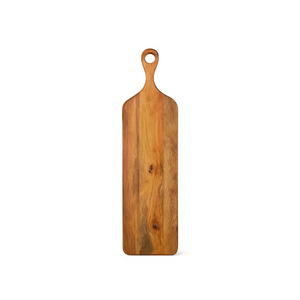 Tabla de cortar rectangular de madera con mango, bloque de corte de madera de acacia para servir y preparar alimentos - Product Image 2