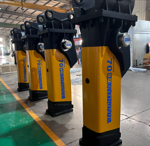 SQ70 Nueva construcción Martillo de roca hidráulico Excavadora Martillo hidráulico 135mm Cincel Diámetro Motor Compatible para 16-21 toneladas - Product Image 3