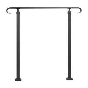 Barandillas Ajustables de Hierro Forjado para Escaleras Exteriores de 1 a 3 Niveles, Barandilla para Escaleras de Entrada en Negro - Dispositivos de Ayuda - Product Image 1