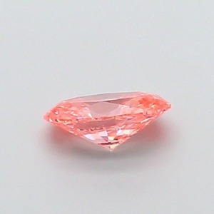 Diamant rose ovale fantaisie de 1,10 carat, orange vif, cultivé en laboratoire, CVD, clarté VS1, excellente taille, diamant rose éthique non monté - Product Image 4