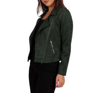 Veste en daim pour femme sur mesure, coupe moderne, texture douce, mode de luxe, fournisseur OEM pour l'hiver - Product Image 3