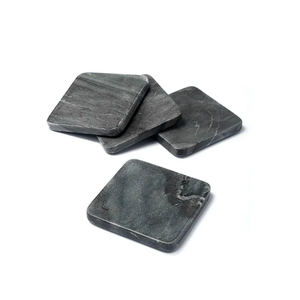 Minimalist Marble Drink Coasters Eco-Friendly Durable Washable Natural Stone Design - Product Image 2