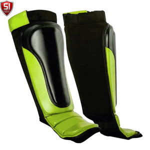 Protège-tibias de boxe pour entraînement de combat, protection de la cheville et du cou-de-pied, chauffe-jambes MMA Muay Thai, protège-tibias légers en PU - Product Image 6