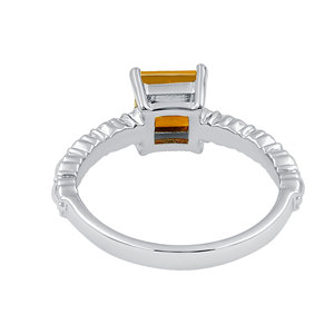Gourik Yellow Citrine Gemstone 925 Sterling <b>Silver</b> Solitaire Engagement Statement <b>Ring</b> For Women Jewelry Gift - Product Image 6