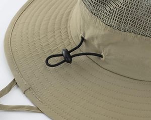 Unisex Wide Brim Sun <b>Hat</b> Adjustable Strap Breathable Waterproof Mesh 3D Embroidery Washed Outdoor <b>Summer</b> Casual for Adults - Product Image 2