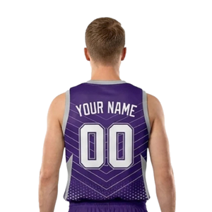 Conjunto de camiseta y pantalones cortos sin mangas con gráfico Chevron para equipo de baloncesto masculino, estampado lateral con rayo, nombres y números de jugador personalizados 100% - Product Image 4