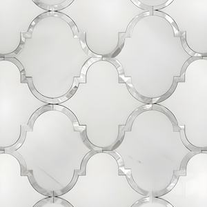 Hot Sale on Eco-Friendly Luxury Waterjet Patterns Natural Marble <b>Mosaic</b> Tiles for Kitchen Backsplash/Bathroom Walls from India - Product Image 1