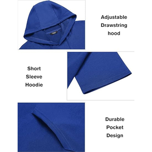 Stylish Men’s Hoodie and Shorts Matching <b>Set</b> Lightweight Breathable Summer Outfit Casual Gym Wear Street Fashion Clothing - Product Image 5