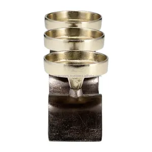 Bougeoir en laiton fait main pour centre de table contemporain pour les fêtes de Noël nouvelle maison et tous les festivals décor - Product Image 4