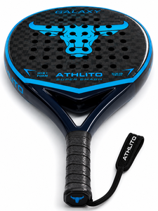 Raqueta de Pádel de Fibra de Carbono, Cara Redonda, Ligera y Flexible, Núcleo de Espuma EVA de 365g, Perforada, para Entrenamiento - Product Image 4