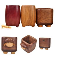 Tempat Pena Kerajinan Kayu Walnut Kreatif Mutiara Gadis Belajar Vintage Hadiah Premium Kayu Solid Seni Dekoratif Hadiah Ulang Tahun