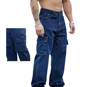 กางเกงยีนส์ทรงสกินนี่ขาดๆ แบบแฟนซี ไม่มีแบรนด์ สไตล์ไบค์เกอร์ 2 OEM ดีไซน์เนอร์ ขายส่ง ผู้ชาย สีขาวทรายล้วน สำหรับสไตล์ตะวันตกแนวสตรีท - Product Image 1