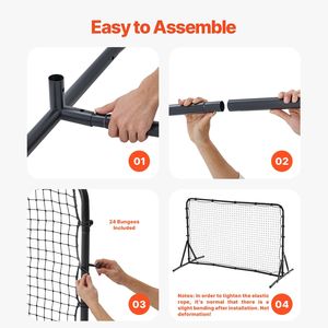 Attrezzatura da allenamento a rete da allenatore a rimbalzo da calcio a doppia faccia 6 x4ft per calciatori - Product Image 4