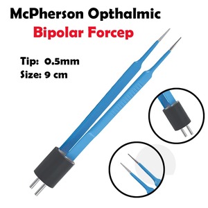 Pinza Bipolar Oftálmica McPherson de Acero Inoxidable Reutilizable, Instrumento Quirúrgico Eléctrico General, en Oferta - Product Image 5