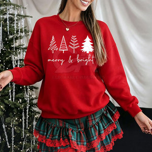 Sudadera navideña premium para mujer con gráficos festivos y tela suave cepillada para reuniones navideñas - Product Image 4
