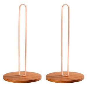 Support de papier essuie-tout en bois, finition noyer naturel, élégant et durable, option logo personnalisé, vente en cours - Product Image 3