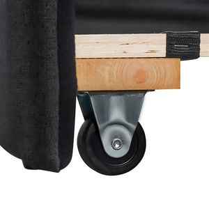 Black Upholstered Twin Daybed with Trundle Comfortable Bed Furniture - Product Image 5