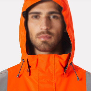 Econex Sports Men's Plus Size High Visibility Class 3 Safety Work Jacket CE Certified Cotton Reflective <b>Strips</b> - Product Image 6