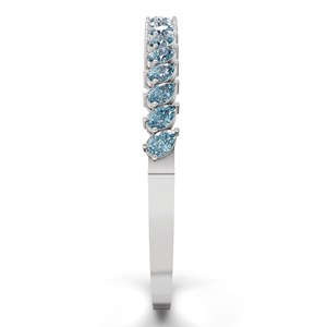Factory Wholesale Tennis <b>Bracelet</b> In 14k Gold Pear Cut Cascade Ice Blue Lab Grown Diamond Openable <b>Bangle</b> <b>Bracelet</b> (1 Ct. Tw.) - Product Image 2