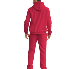 Conjunto Deportivo de Invierno para Hombre, Ecológico, Estampado, Transpirable, de Poliéster/Algodón, Ligero, con Capucha y Cintura Elástica - Product Image 2