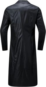 Manteau trench décontracté pour homme, long, imperméable et coupe-vent, avec col à revers classique et ceinture, idéal pour le quotidien et le bureau - Product Image 3