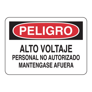 Señal de Peligro de Alto Voltaje Bilingüe (Inglés/Español) para Interiores/Exteriores, Tablero de Advertencia de Seguridad con Impresión UV - Product Image 3