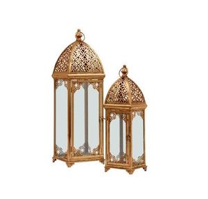 Farol marroquí decorativo de metal con intrincados patrones cortados a láser para iluminación ambiental y decoración de interiores - Product Image 6