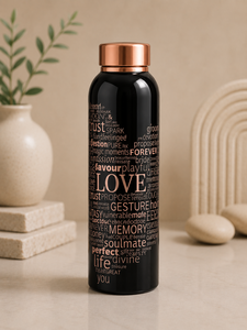 Floral Enamel Copper Water Bottle Handcrafted Designer Printed Ayurvedic <b>Drinkware</b> Reusable Leakproof Decorative Copper Bottle - Product Image 2