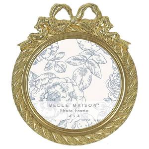 <b>Antique</b> Style Gold Oval Picture <b>Frame</b> Decorative Display <b>Frame</b> for Tabletop & Wall Elegant Home Hotel Restaurant Interior Decor - Product Image 1