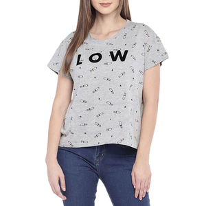 T-shirt imprimé décontracté pour femmes, hauts en coton respirant, manches courtes, vêtements légers et confortables - Product Image 2