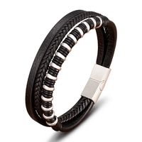 Bracelet en acier inoxydable avec perles personnalisées MenneM, fermoir magnétique multicouche, nouveau bracelet d'été, à porter tous les jours, pour les occasions spéciales