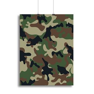 Impresión o póster en tela de algodón con camuflaje del ejército - Product Image 1
