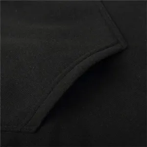 Sweat-shirt à capuche oversize noir en coton et polyester, imprimé, style streetwear, logo personnalisé - Product Image 3