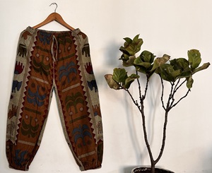 100% pantalones de salón de algodón para hombre, transpirables, cómodos, rectos, estilo Harem, ropa de dormir informal para uso doméstico, lavado de piedra de Color puro - Product Image 5