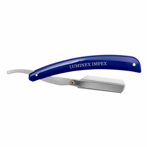 Navaja de Afeitar Recta Vintage Luminex Impex con Mango de Concha de Abulón y Acero al Carbono, Lista para Usar en Barberías y Salones - Product Image 1