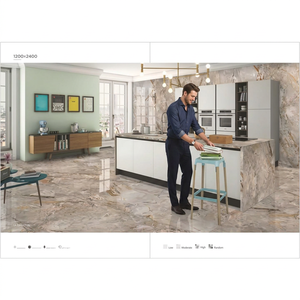 Dalles de carrelage en porcelaine semi-mates effet marbre gris Vistaar 1200x2400mm, design moderne pour la décoration des murs et sols intérieurs - Product Image 6
