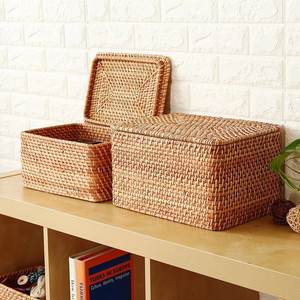 การตกแต่งกล่องหวายนําเข้าที่ใช้กันอย่างแพร่หลายมากที่สุดมาจากการตกแต่งบ้านโบราณที่ทําด้วยมือของเวียดนาม - Product Image 6