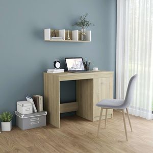 Bureau d'ordinateur en bois d'ingénierie Sonoma Oak, 39,4 po x 19,7 po x 29,9 po - Product Image 1