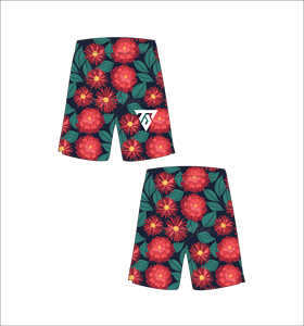 กางเกงขาสั้นชายลายดอกไม้ เอวยางยืด แห้งเร็ว สวมใส่สบาย ผ้าทอ - Product Image 1