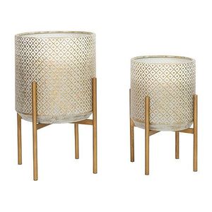 Pot de fleurs moderne minimaliste en métal, pot à fleurs en fer durable pour intérieur, extérieur, jardin, balcon, terrasse et décoration intérieure - Product Image 5