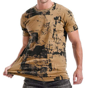 Nouveau T-shirt en coton à manches courtes camouflage, prix de gros, T-shirt à manches courtes confortable et respirant pour hommes - Product Image 6