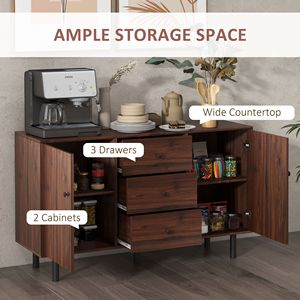 Credenza Rustica Marrone Retrò, Mobile Buffet da Cucina, Tavolo Bar Caffè Fatto a Mano per Villa, Agriturismo o Magazzino - Product Image 4